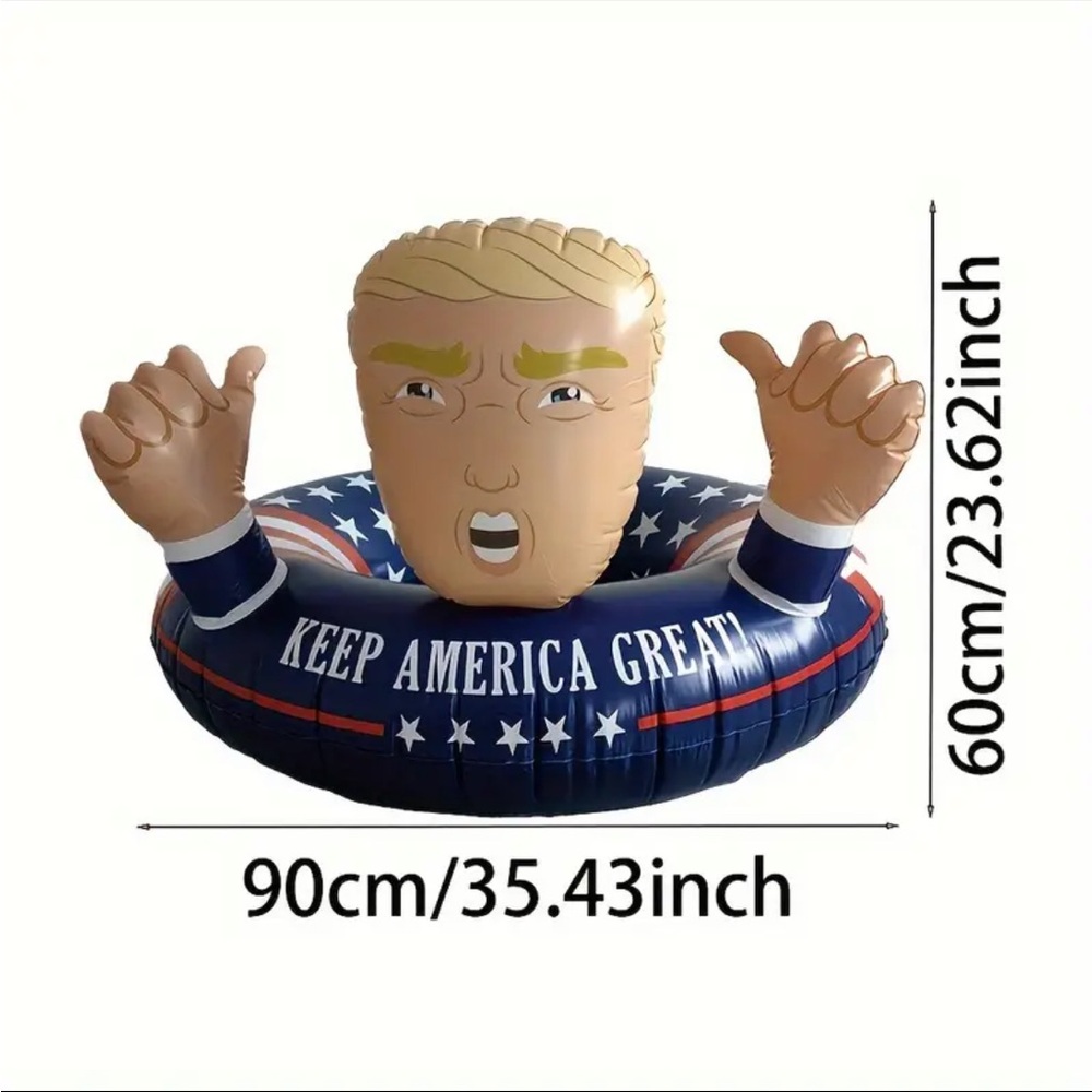 TRUMP Inflatable Pool Float with Patriotic Design-NWT - Picture 2 of 6